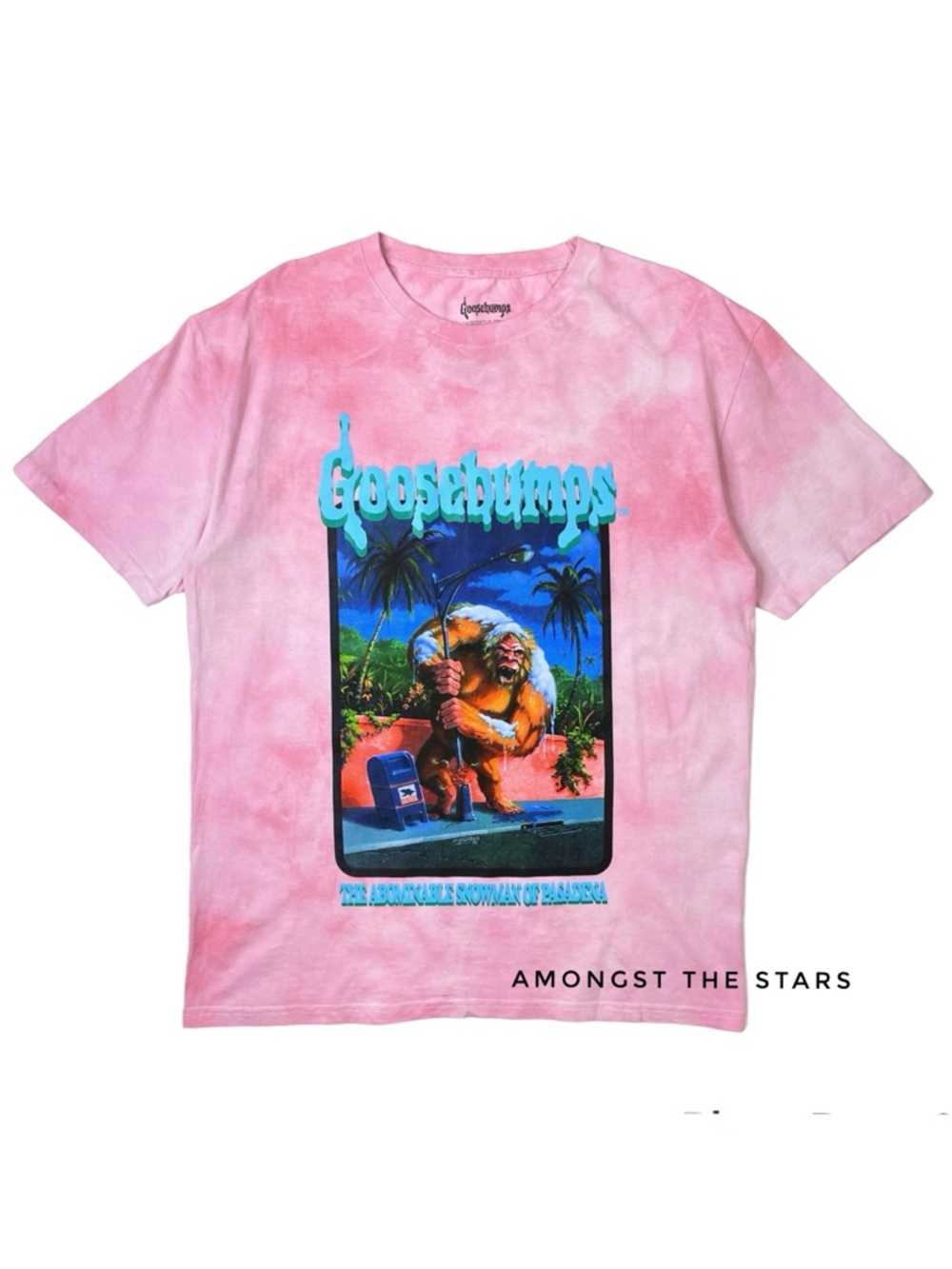 Goosebumps The Abominable Snowman Of Pasadena Pink Tie Dye T-Shirt